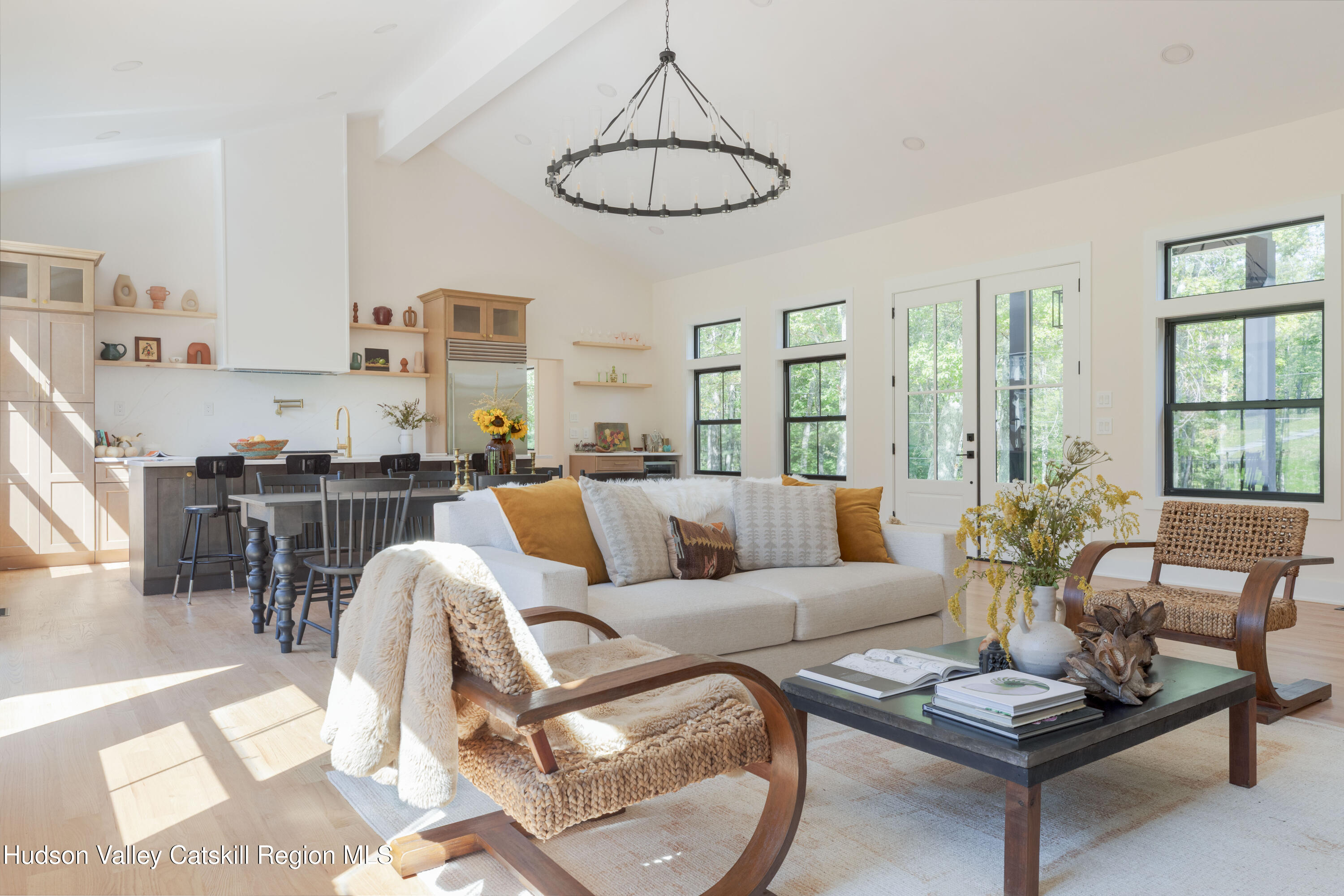119 Mt Laurel Road Kerhonkson, NY 12446 - Photo 14 of 37 a living room with furniture kitchen view and a large window