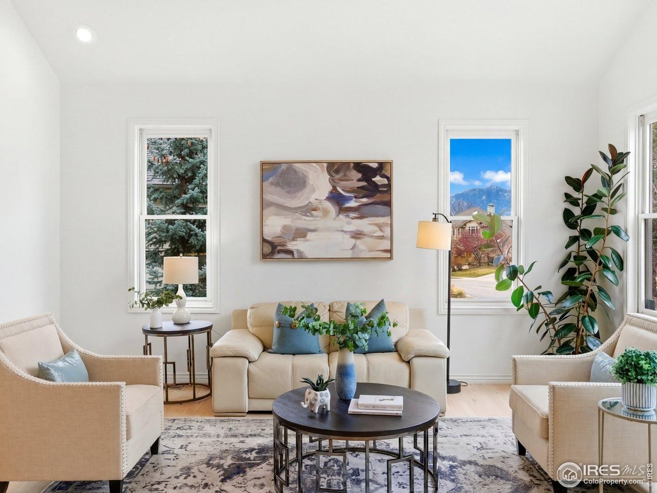 4796 6th Street Boulder, CO 80304 - Photo 10 of 47 a living room with furniture and a potted plant