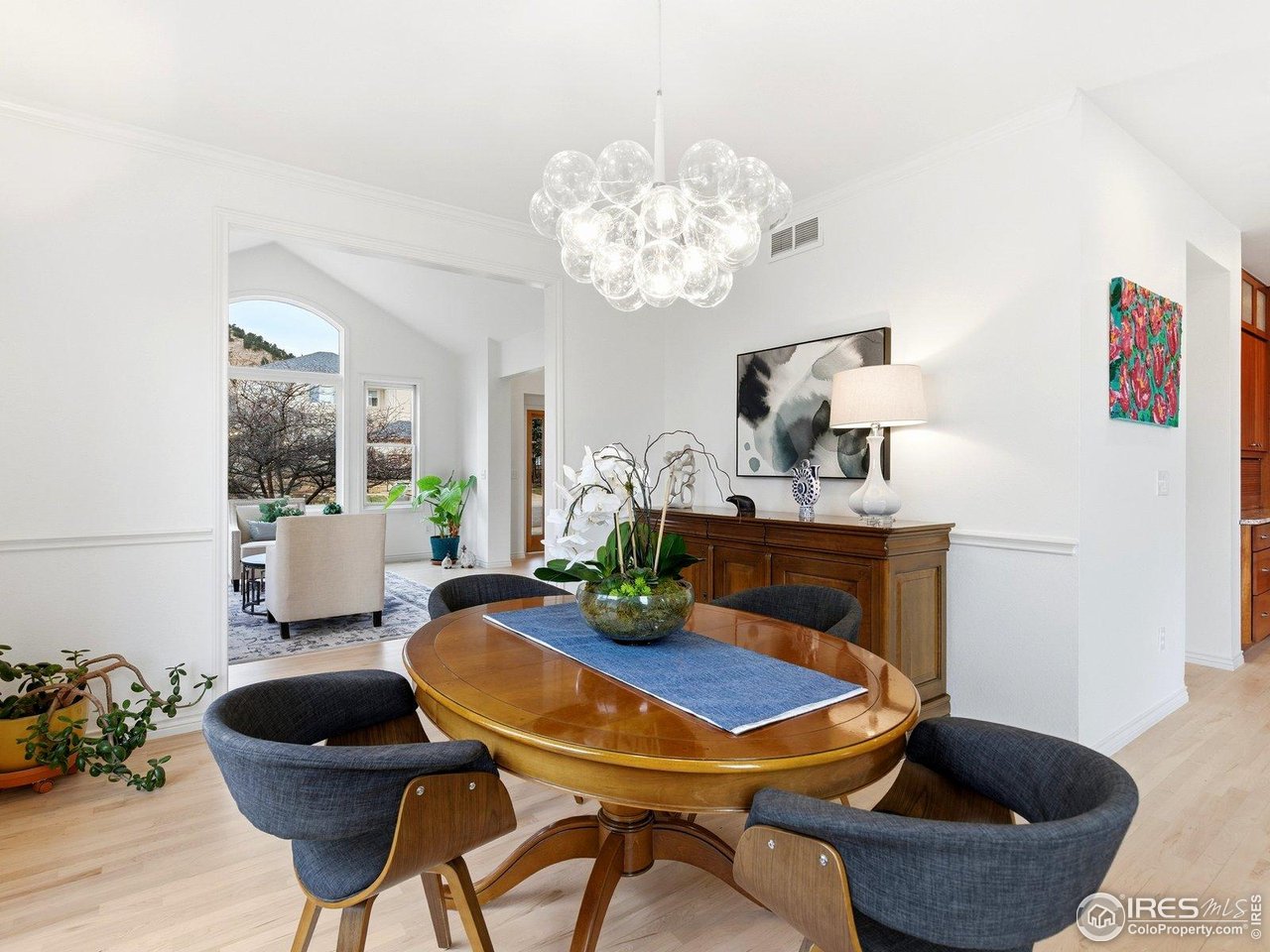4796 6th Street Boulder, CO 80304 - Photo 13 of 47 a table room with furniture and a chandelier