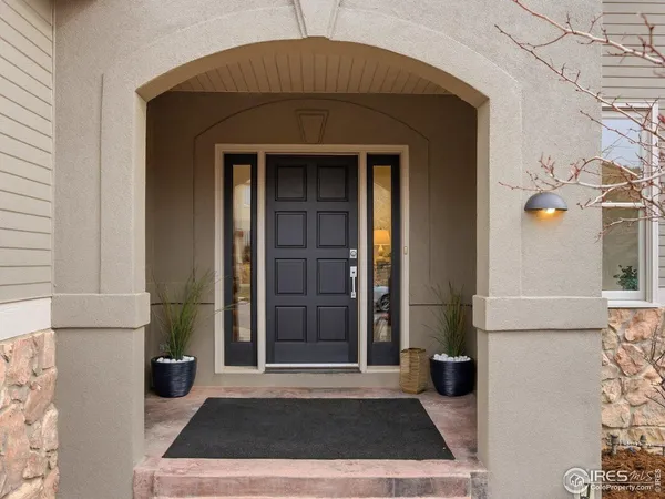 a view of a door of the house