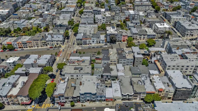 an aerial view of a city