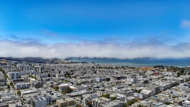 an aerial view of a city