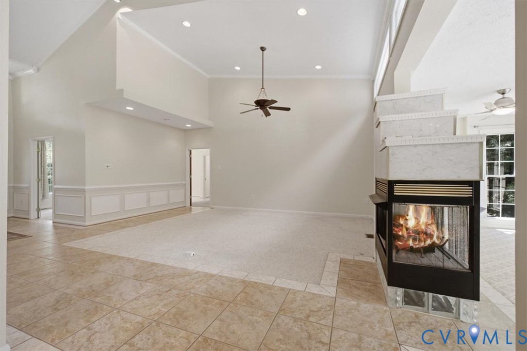 12600 Lilking Road Chester, VA 23831 - Photo 8 of 33 Spacious living area featuring a two-sided firepla