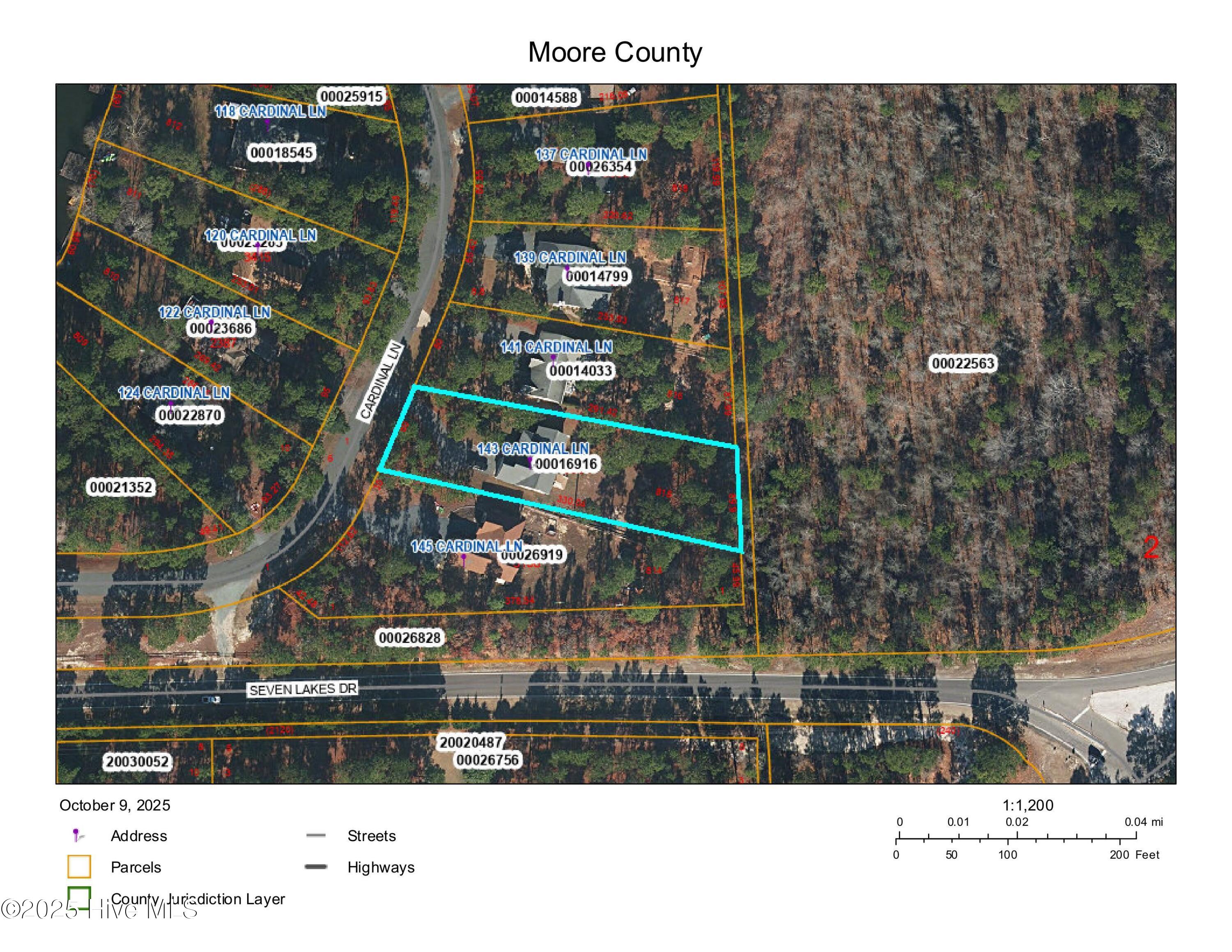 143 Cardinal Lane West End, NC 27376 - Photo 24 of 24 143 Cardinal Lane Aerial GIS zoomed in