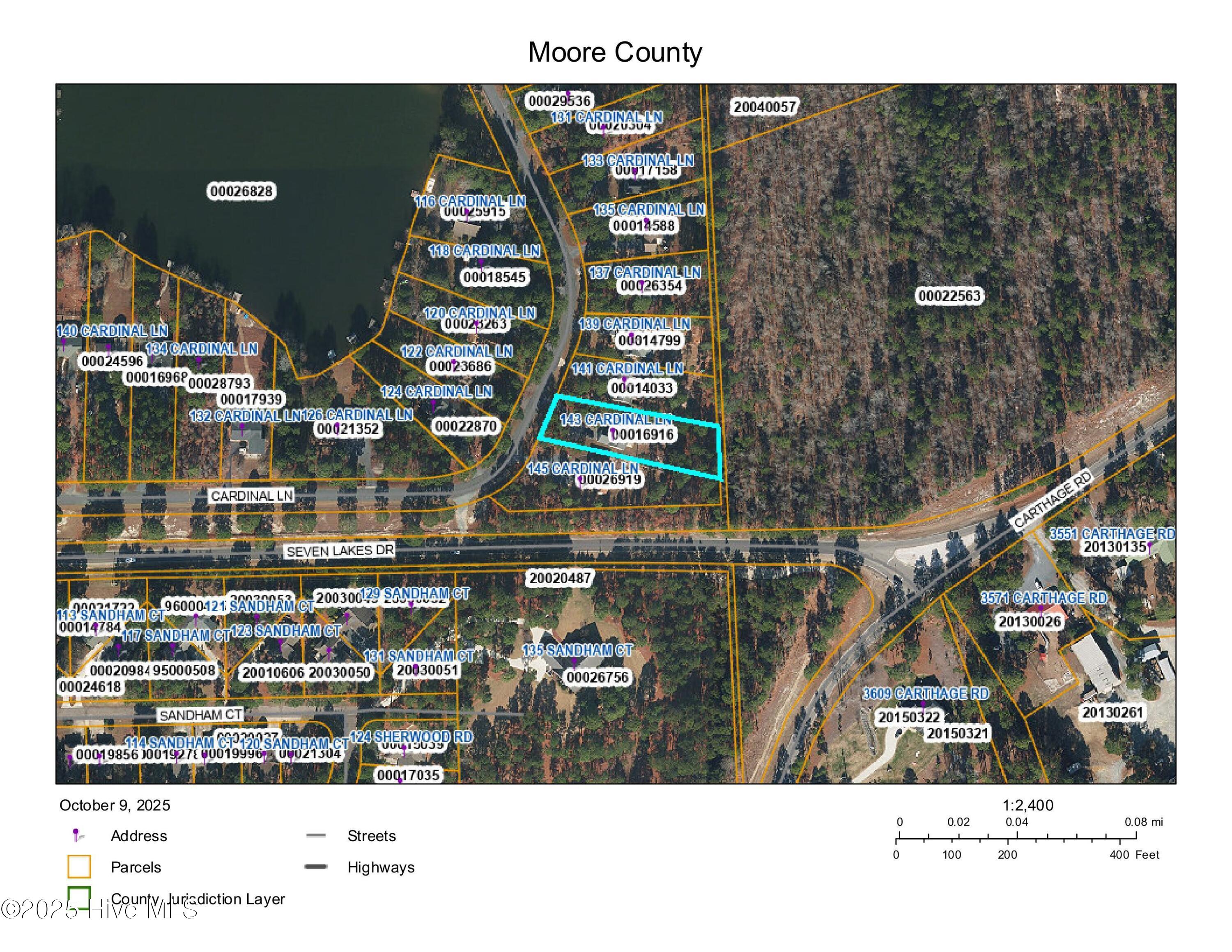 143 Cardinal Lane West End, NC 27376 - Photo 7 of 24 143 Cardinal Lane Aerial GIS