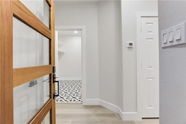 a view of front door