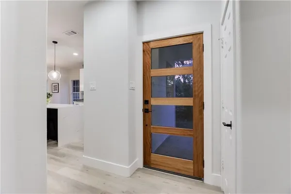 a view of an entryway door