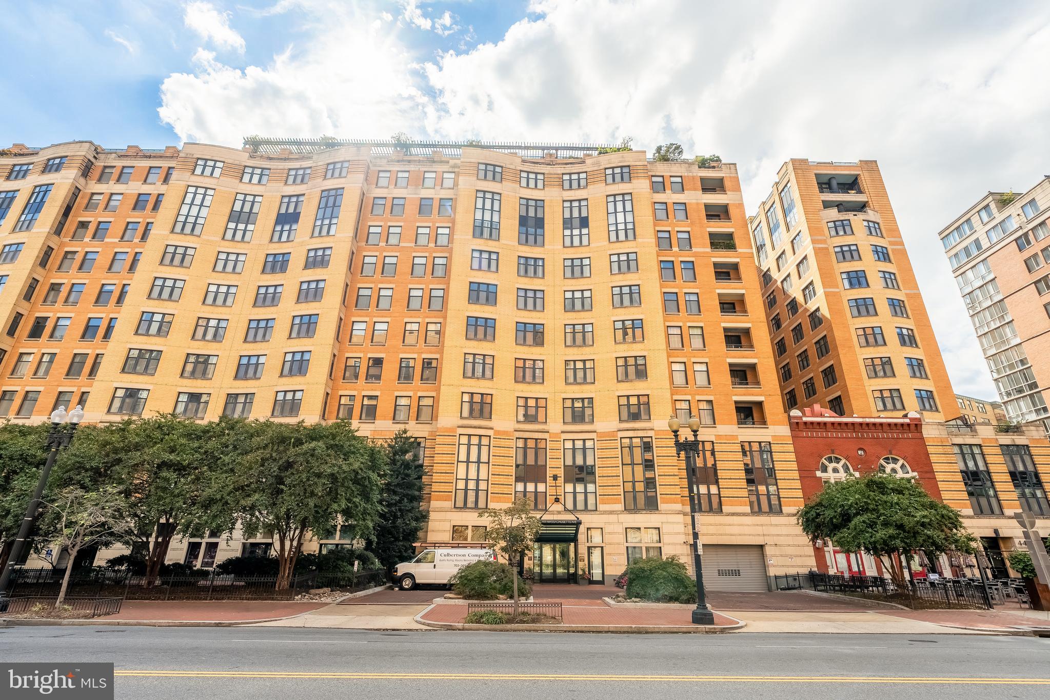 a front view of a building