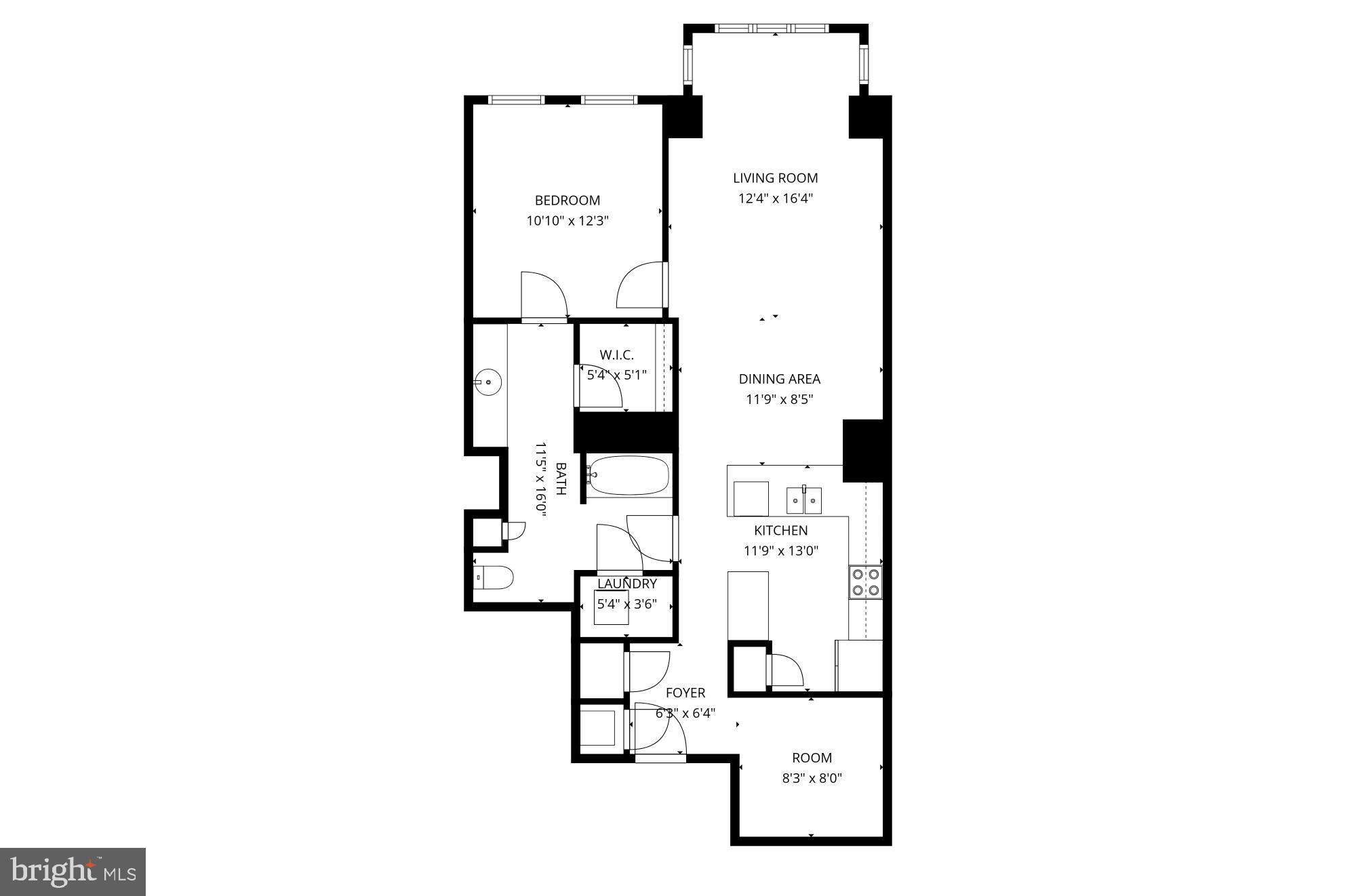400 Massachusetts Avenue Northwest, Unit 706 Washington, DC 20001 - Photo 2 of 2 a picture of floor plan