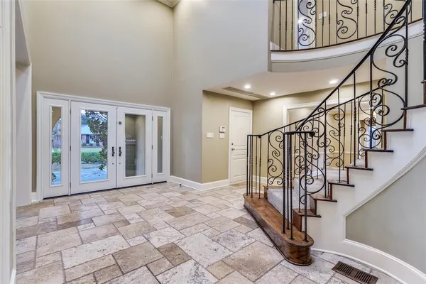 a view of an front door