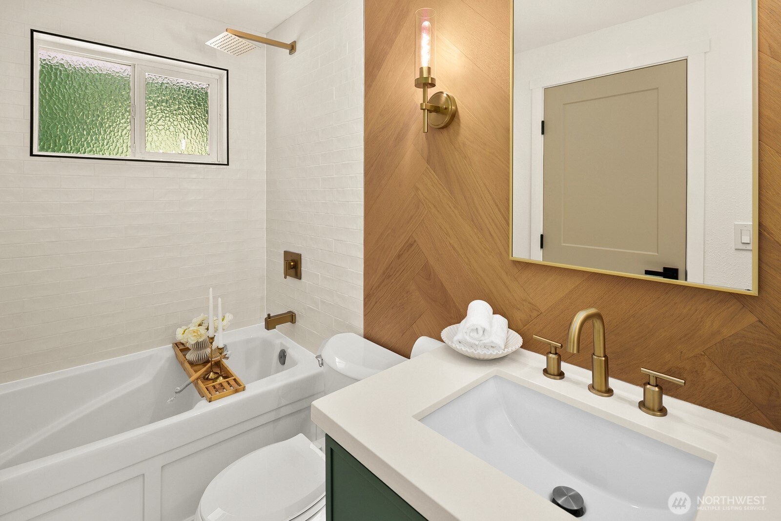21807 3rd Place West Bothell, WA 98021 - Photo 19 of 32 a bathroom with a sink and a mirror