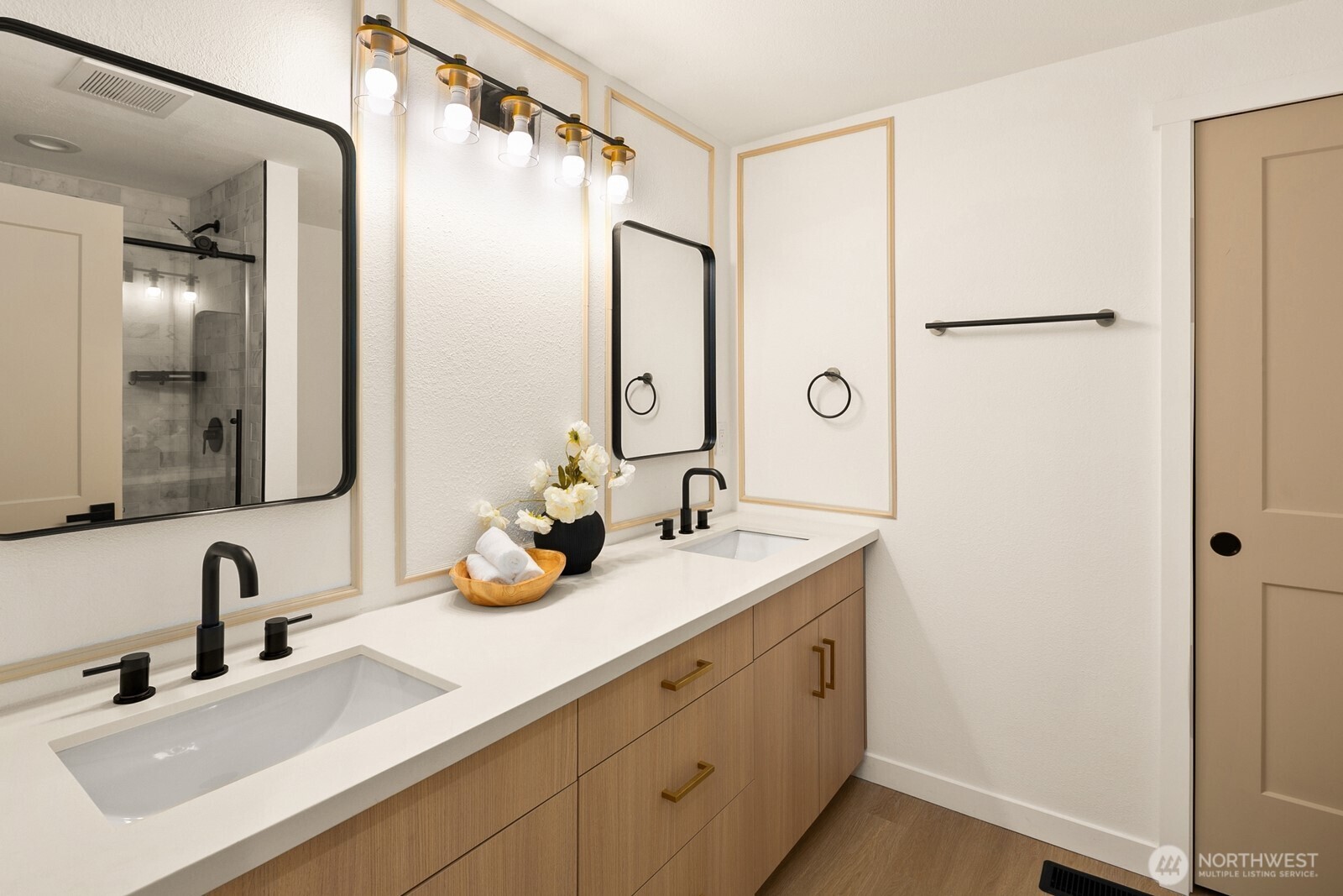 21807 3rd Place West Bothell, WA 98021 - Photo 20 of 32 a bathroom with a double vanity sink mirror and double