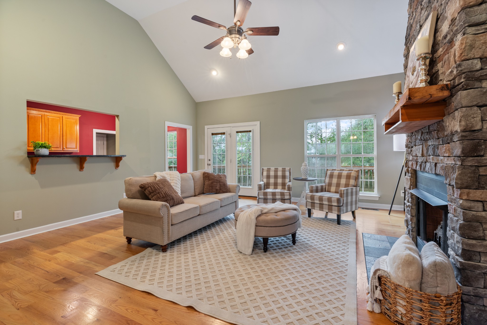 100 Kimberly Way Dickson, TN 37055 - Photo 11 of 34 a living room with furniture and a fireplace