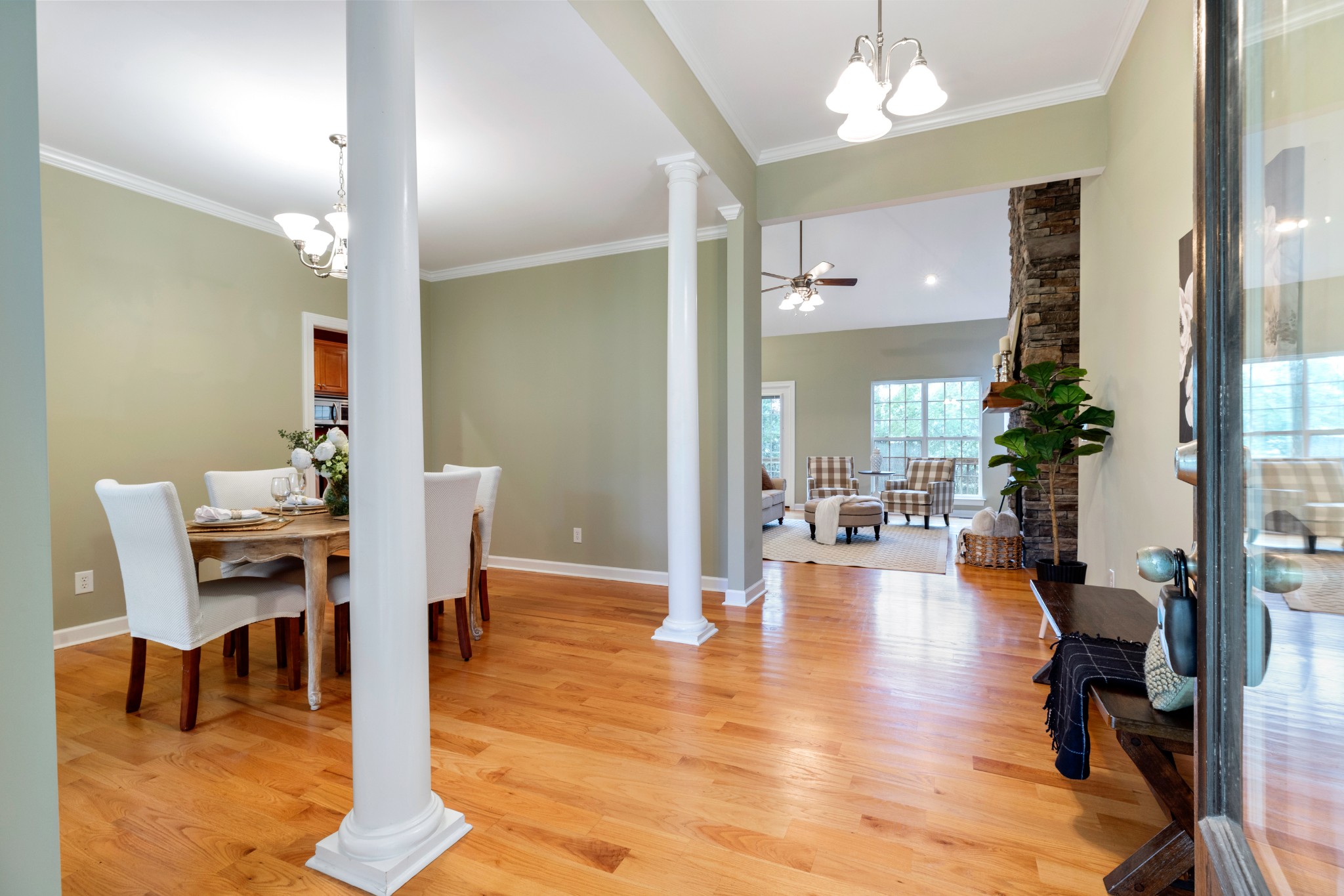 100 Kimberly Way Dickson, TN 37055 - Photo 8 of 34 a view of a dining room with furniture and wooden floor