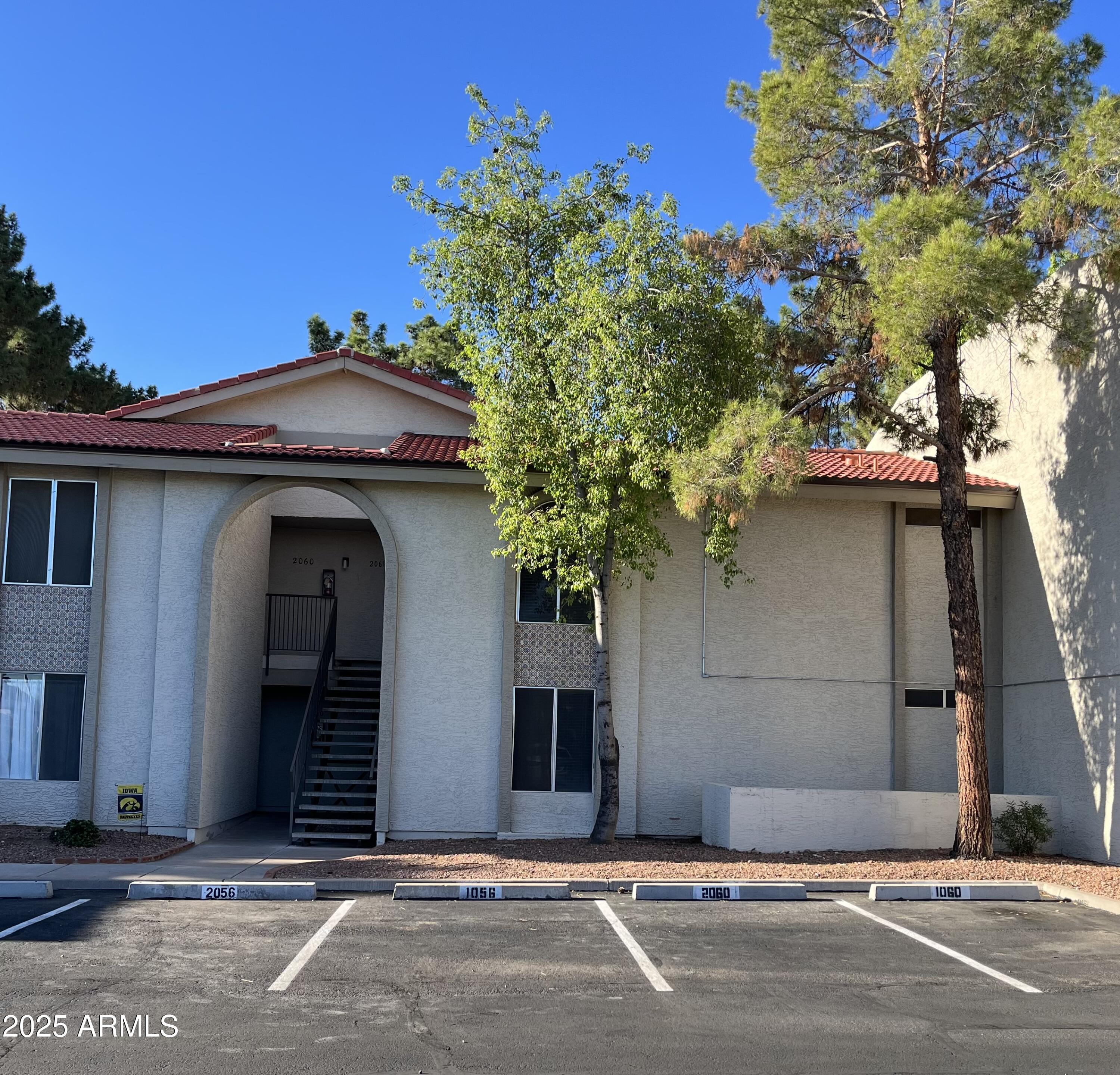 a front view of a house