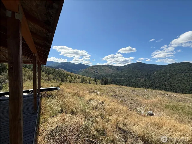 a view of sky from a balcony