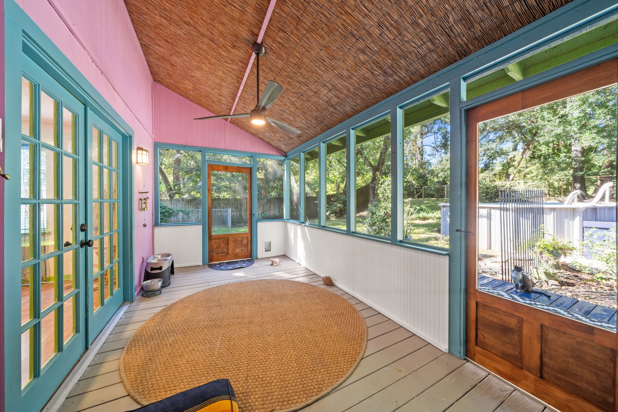 18162 Atkinson Lane Conroe, TX 77384 - Photo 34 of 50 a view of a living room and a porch