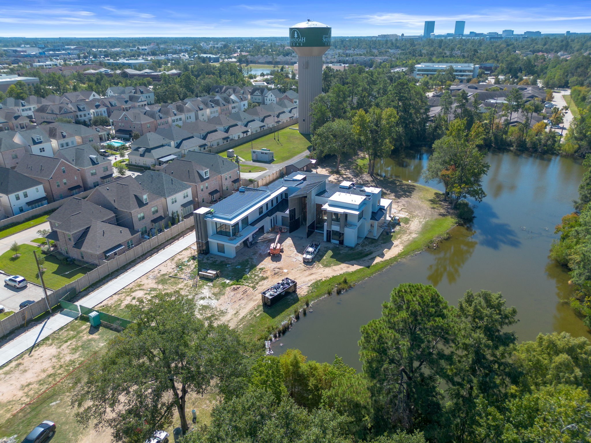 18162 Atkinson Lane Conroe, TX 77384 - Photo 47 of 50 an aerial view of a house with a lake view