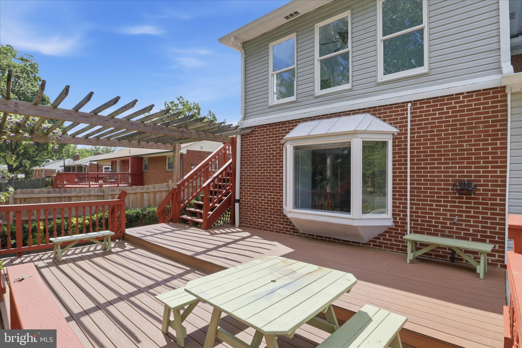 6718 Ruskin Street Springfield, VA 22150 - Photo 55 of 71 Backyard- Beautiful Large Deck for hosting