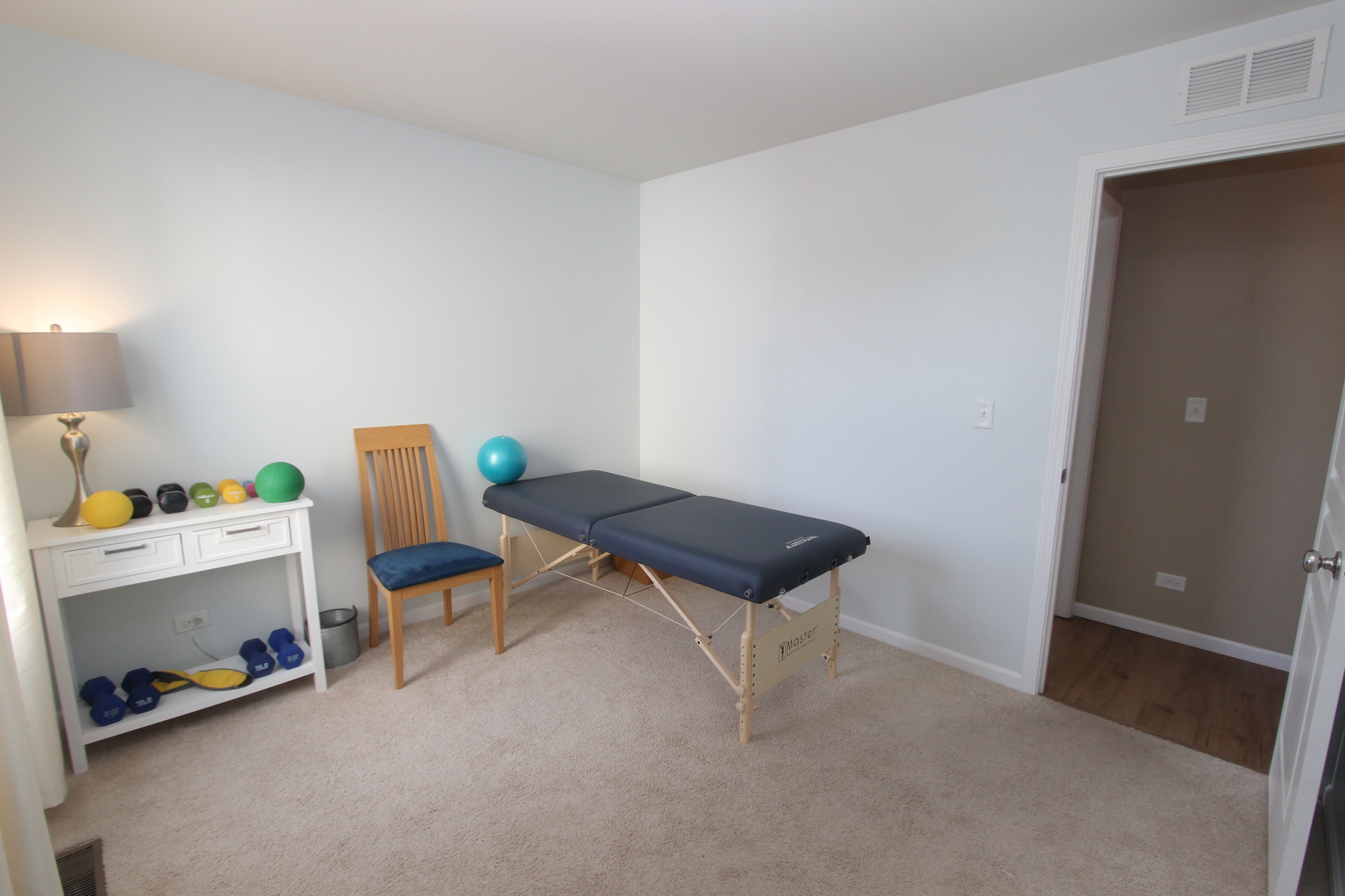 1856 Butterfield Road Woodstock, IL 60098 - Photo 13 of 26 a living room with furniture and a lamp on table