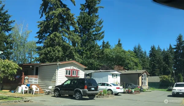 a car parked in front of a house
