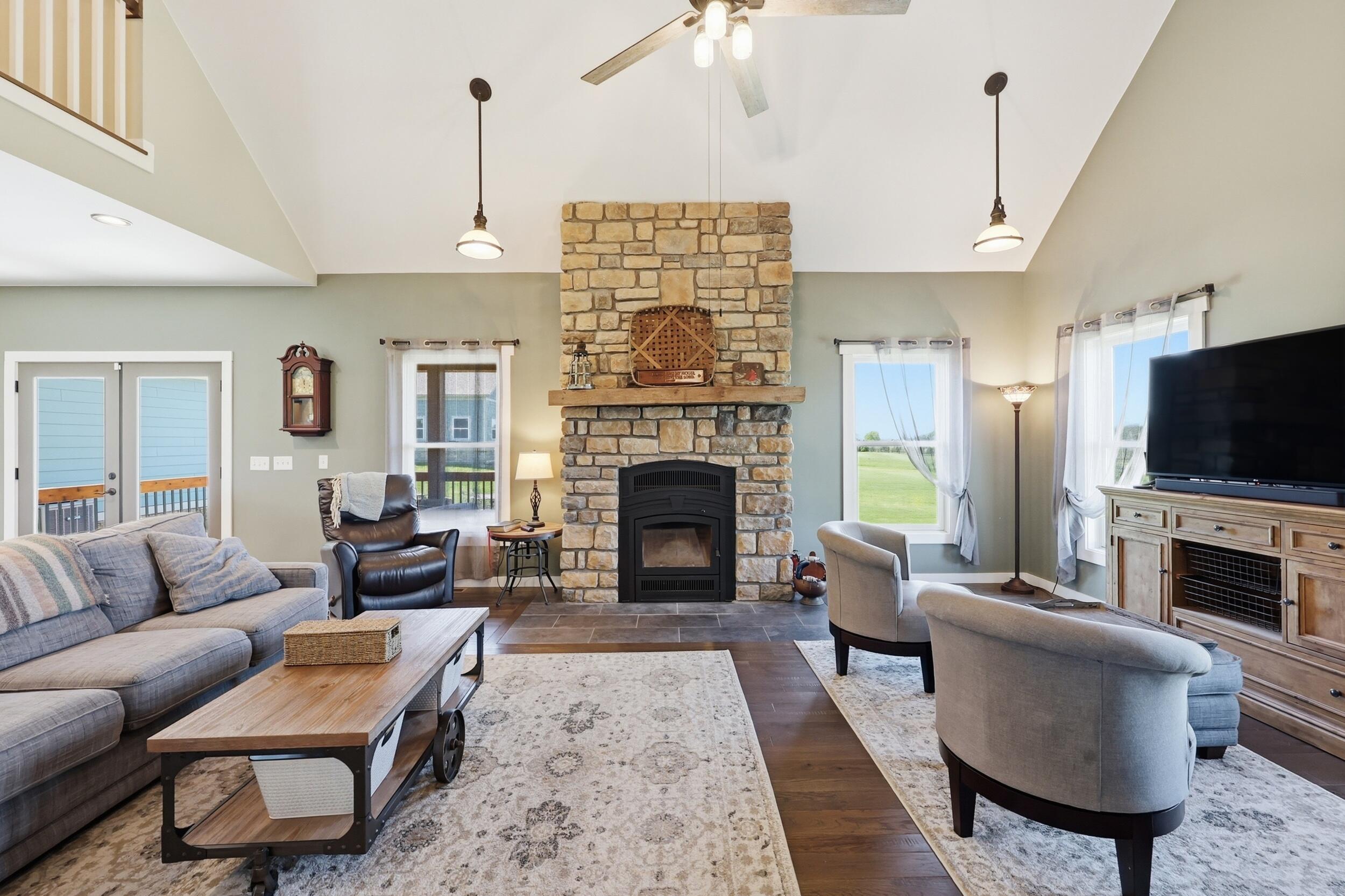 100 Collins Risk Road Georgetown, KY 40324 - Photo 22 of 84 The 2-story Great Room will not disappoint. High ceilings, with ceiling fan and pendant lighting!