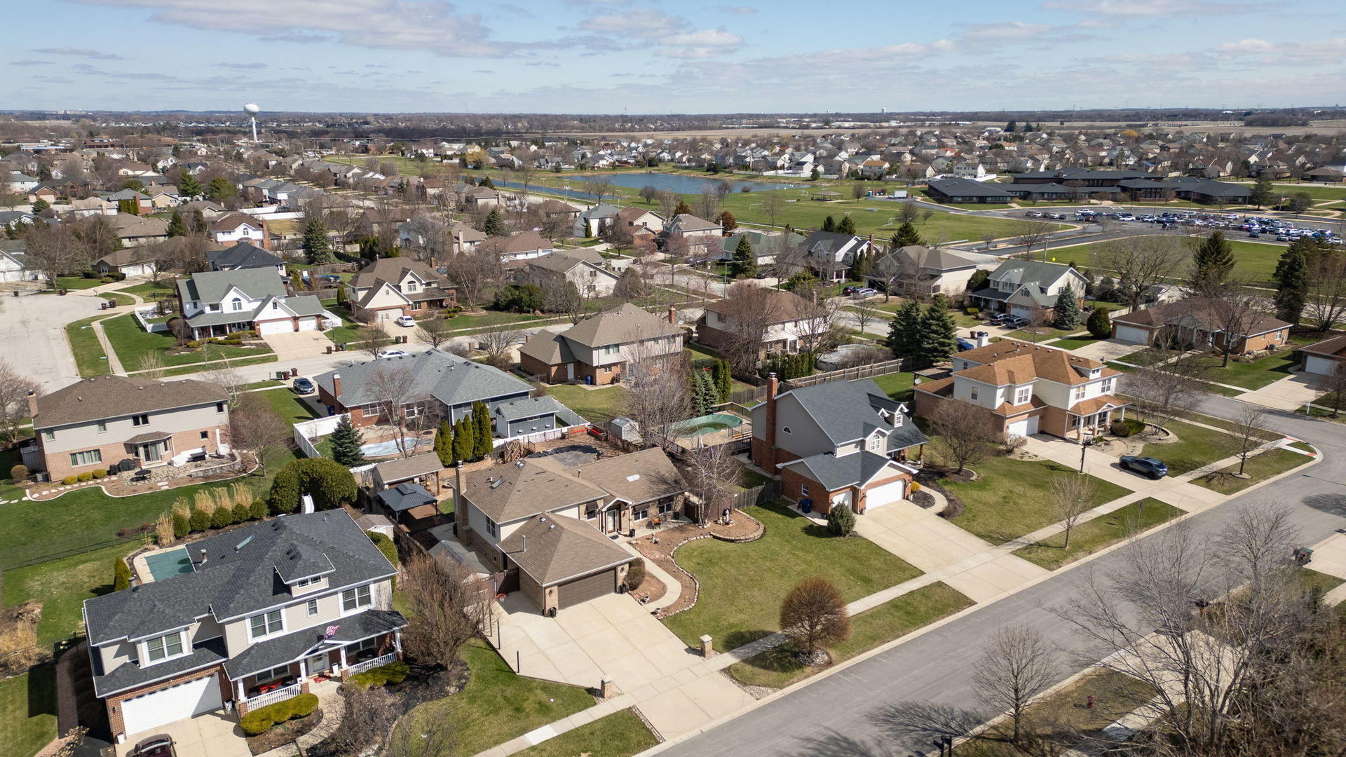 1035 Yamma Ridge New Lenox, IL 60451 - Photo 51 of 51 an aerial view of a city with lots of residential buildings