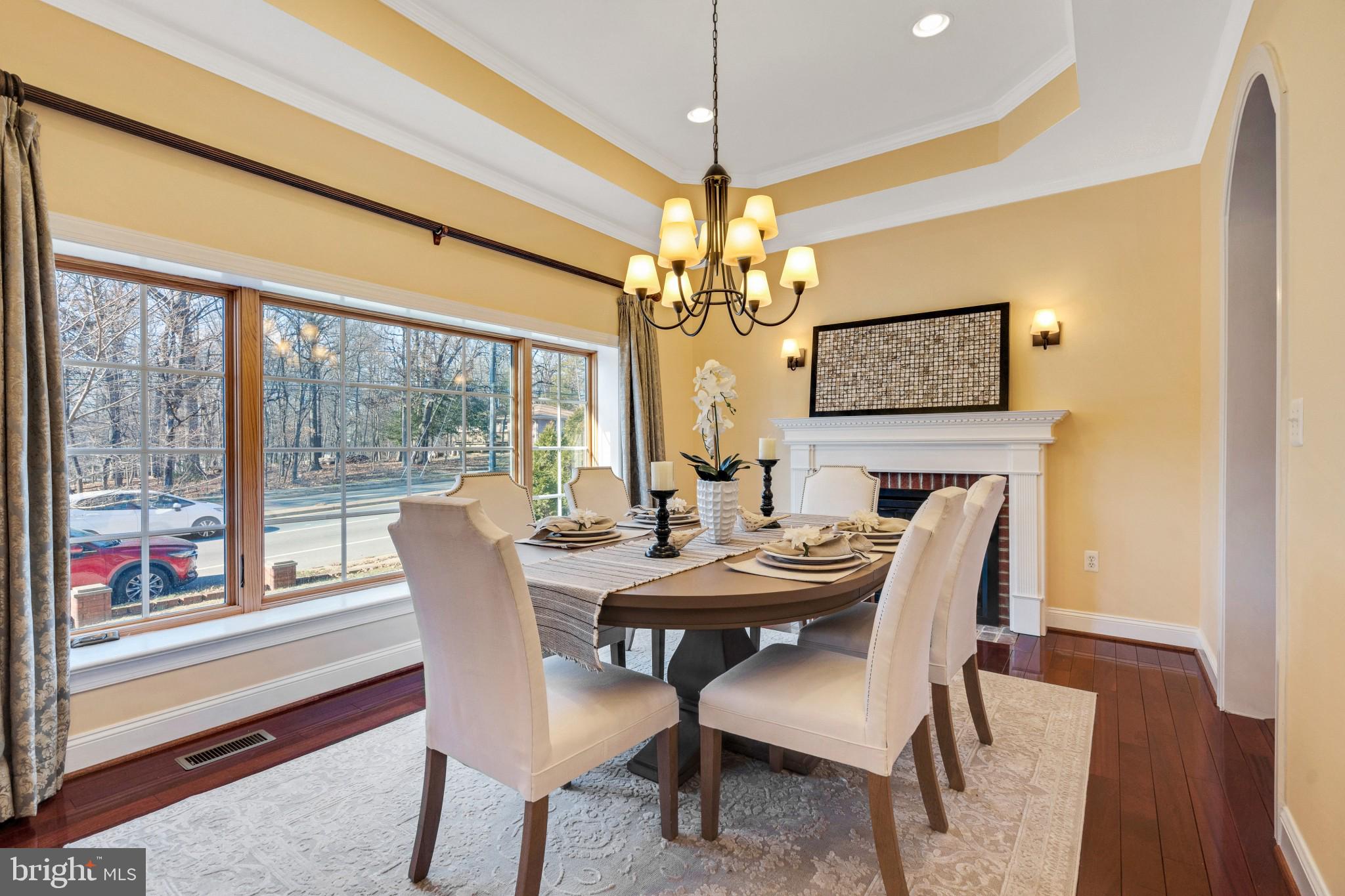 5508 North Carlin Springs Road Arlington, VA 22203 - Photo 11 of 56 formal dining room w/ wood burning fireplace