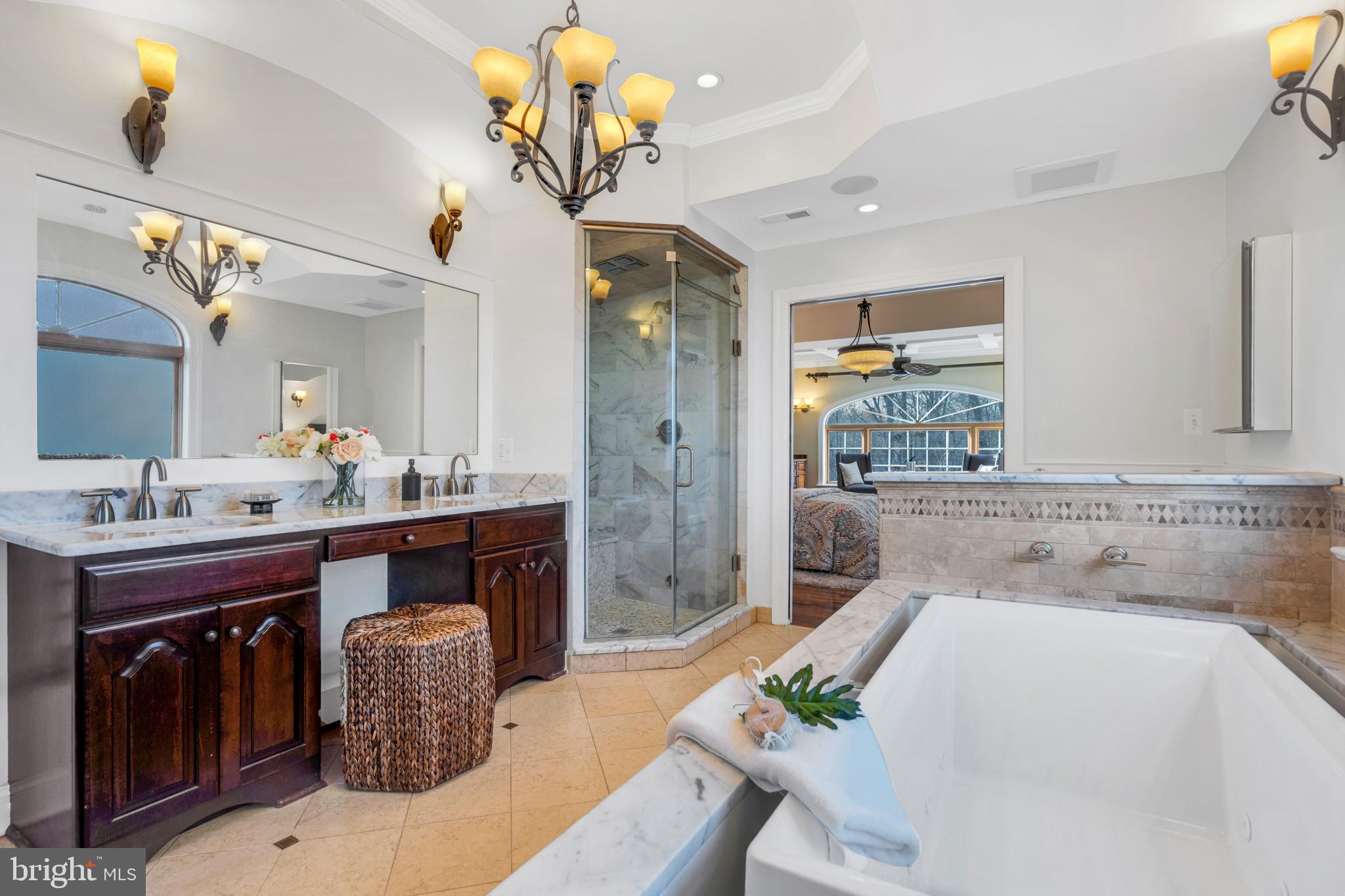 5508 North Carlin Springs Road Arlington, VA 22203 - Photo 23 of 56 master bath w/overflow tub & steam bath