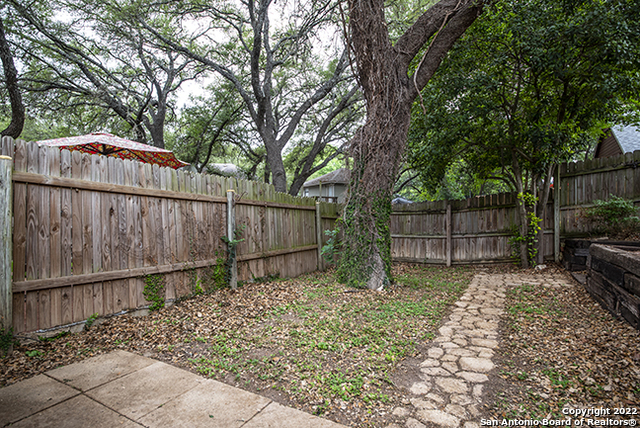 16807 Cedar Tree Way San Antonio, TX 78247 - Photo 25 of 30 a backyard of a house with lots of green space