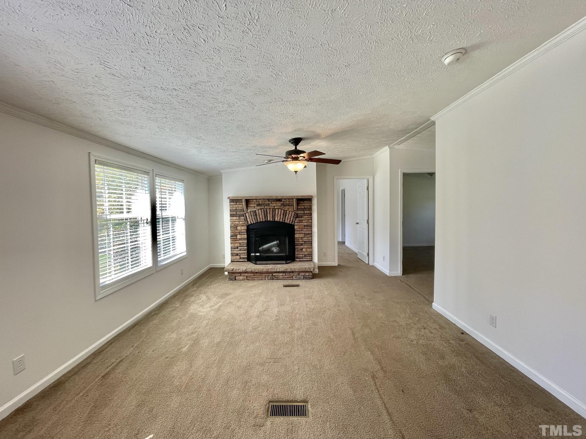 45 Divine Lane Roxboro, NC 27573 - Photo 10 of 28 an empty room with fireplace and windows
