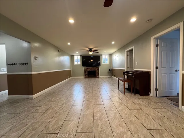 a view of a hallway with an empty space