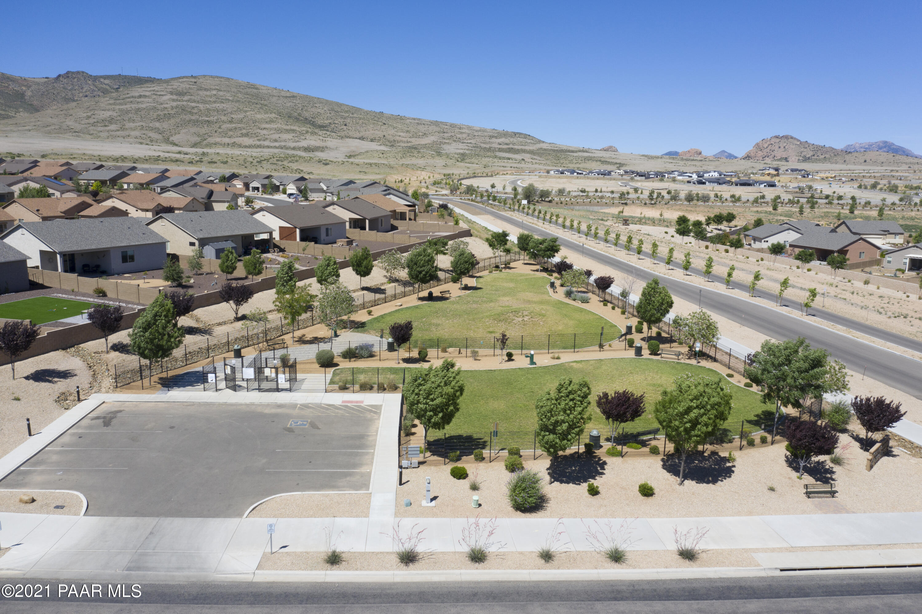 6582 Farmstead Road, Unit 3 Prescott Valley, AZ 86314 - Photo 40 of 41 an aerial view of residential houses with outdoor space