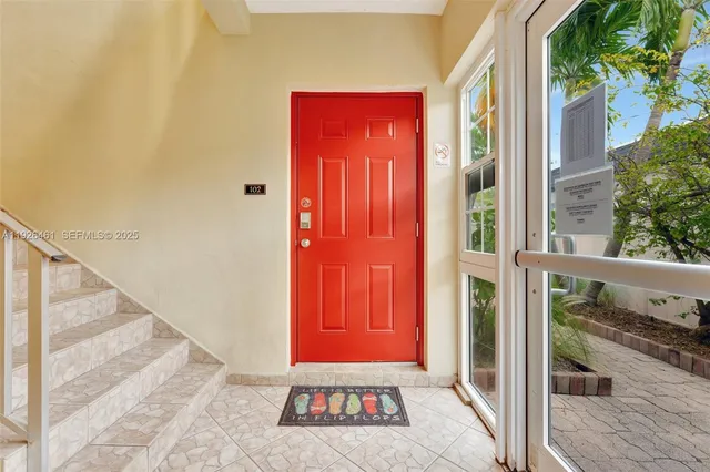 a view of front door