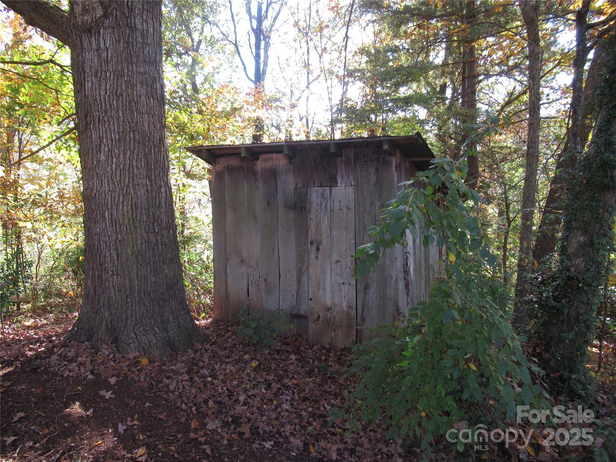 19 Old Patton Hill Road Swannanoa, NC 28778 - Photo 32 of 44 a view of backyard with large tree and wooden fence
