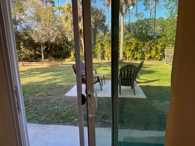 a view of lake from a window