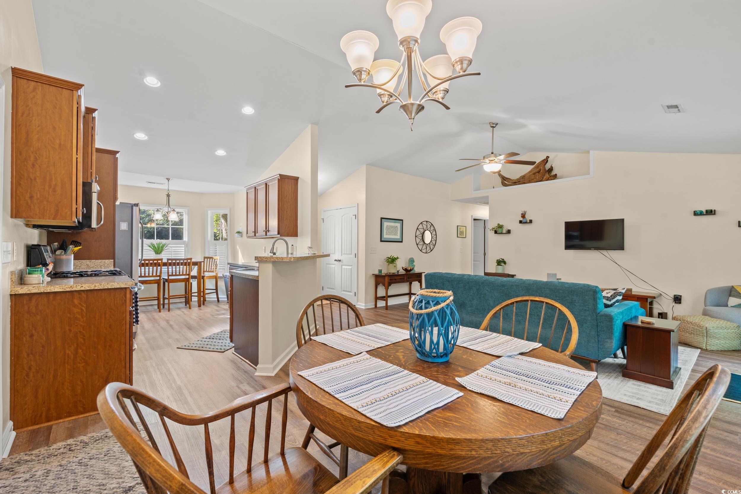 1208 10th Avenue Conway, SC 29526 - Photo 9 of 34 Dining space with light wood-type flooring, ceilin