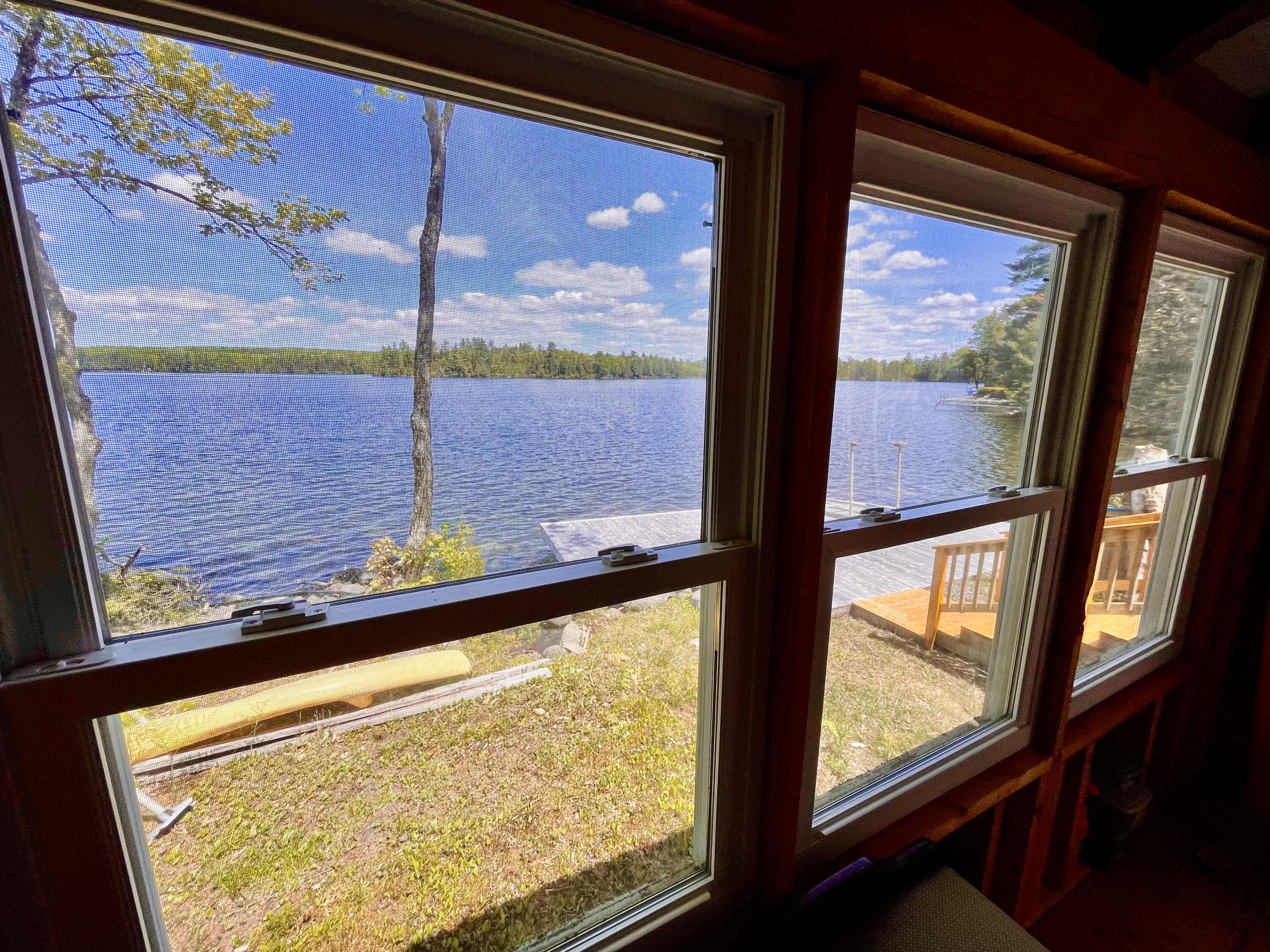 42 South Shore Rd Lake View Milo, ME 04463 - Photo 46 of 118 View from Dining Room