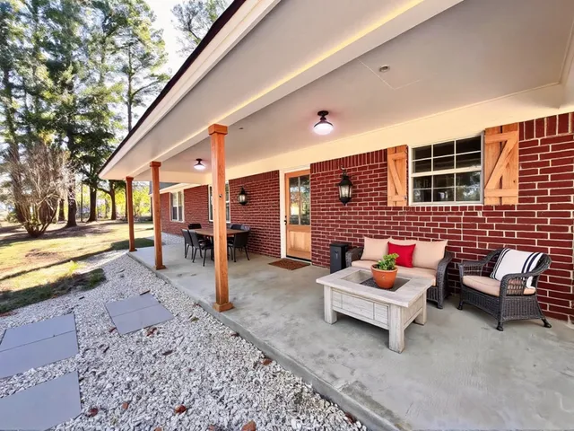 a outdoor space view with a sitting space