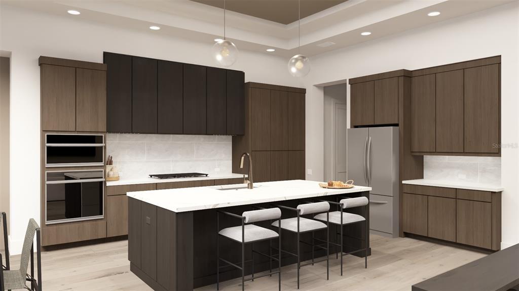 6023 Southwest 124th Way Archer, FL 32618 - Photo 3 of 21 a kitchen with a refrigerator and a stove top oven