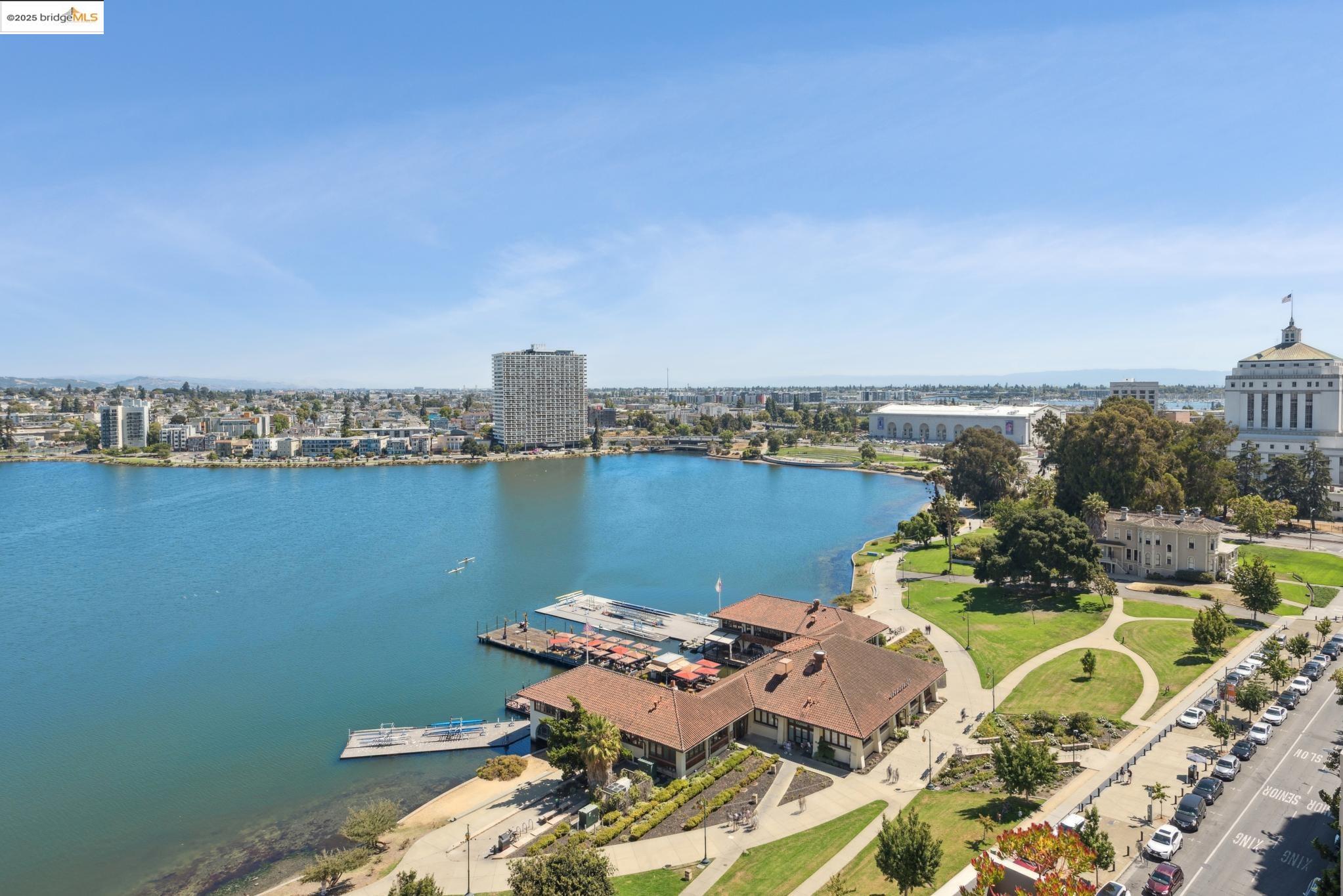 1555 Lakeside Drive, Unit 190 Oakland, CA 94612 - Photo 32 of 45 an aerial view of a house with a lake view