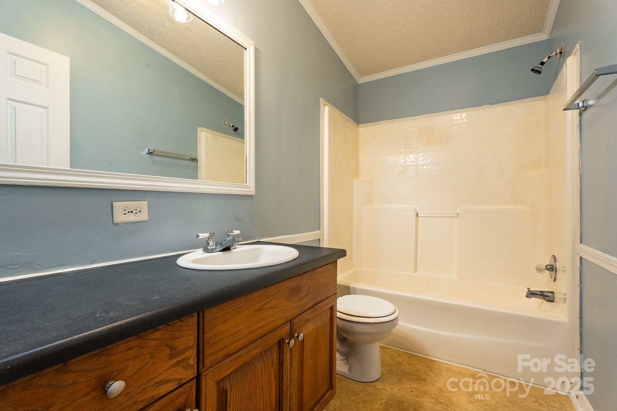964 Lavender Road Grover, NC 28073 - Photo 10 of 26 a bathroom with a sink a toilet and a large mirror