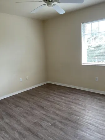 a view of small space with racks on the wall