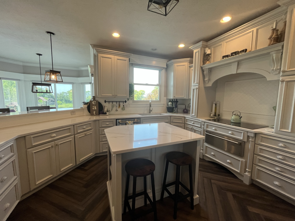 12747 Harrold Point Road Wapella, IL 61777 - Photo 11 of 48 a kitchen with a sink stove and cabinets
