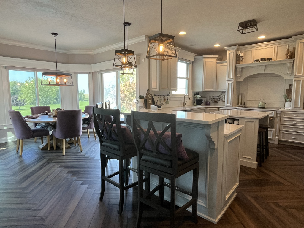 12747 Harrold Point Road Wapella, IL 61777 - Photo 12 of 48 a large kitchen with a table and chairs