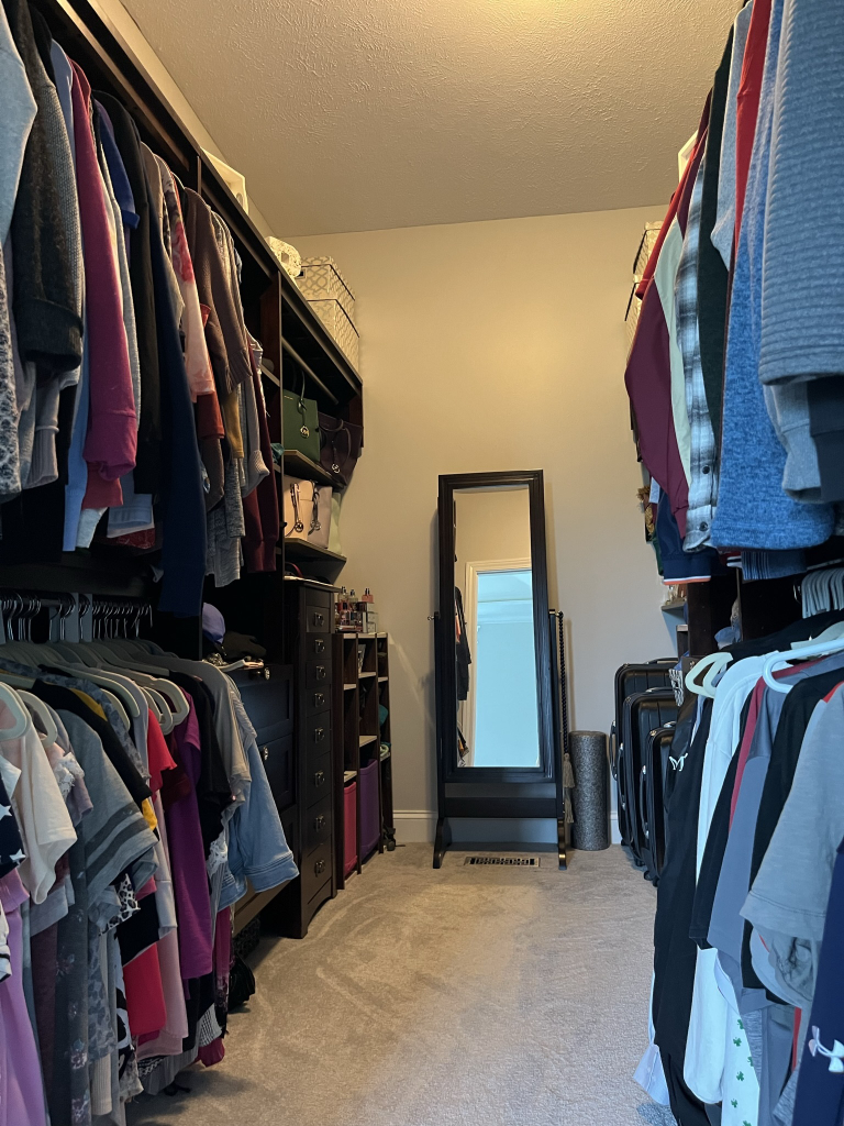 12747 Harrold Point Road Wapella, IL 61777 - Photo 23 of 48 a view of walk in closet with clothes and shoes