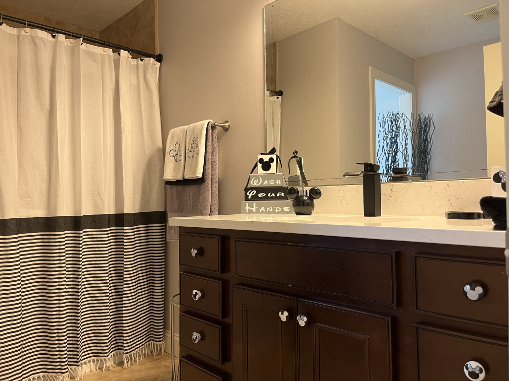 12747 Harrold Point Road Wapella, IL 61777 - Photo 33 of 48 a bathroom with a sink and a mirror