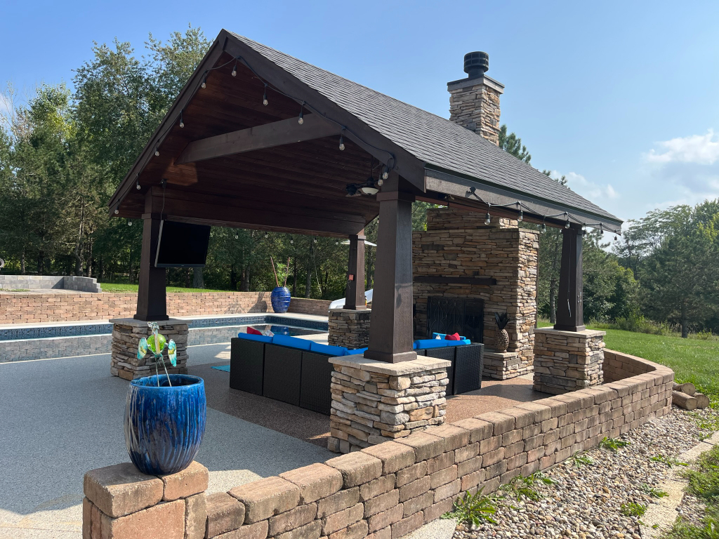 12747 Harrold Point Road Wapella, IL 61777 - Photo 6 of 48 a view of outdoor kitchen and patio