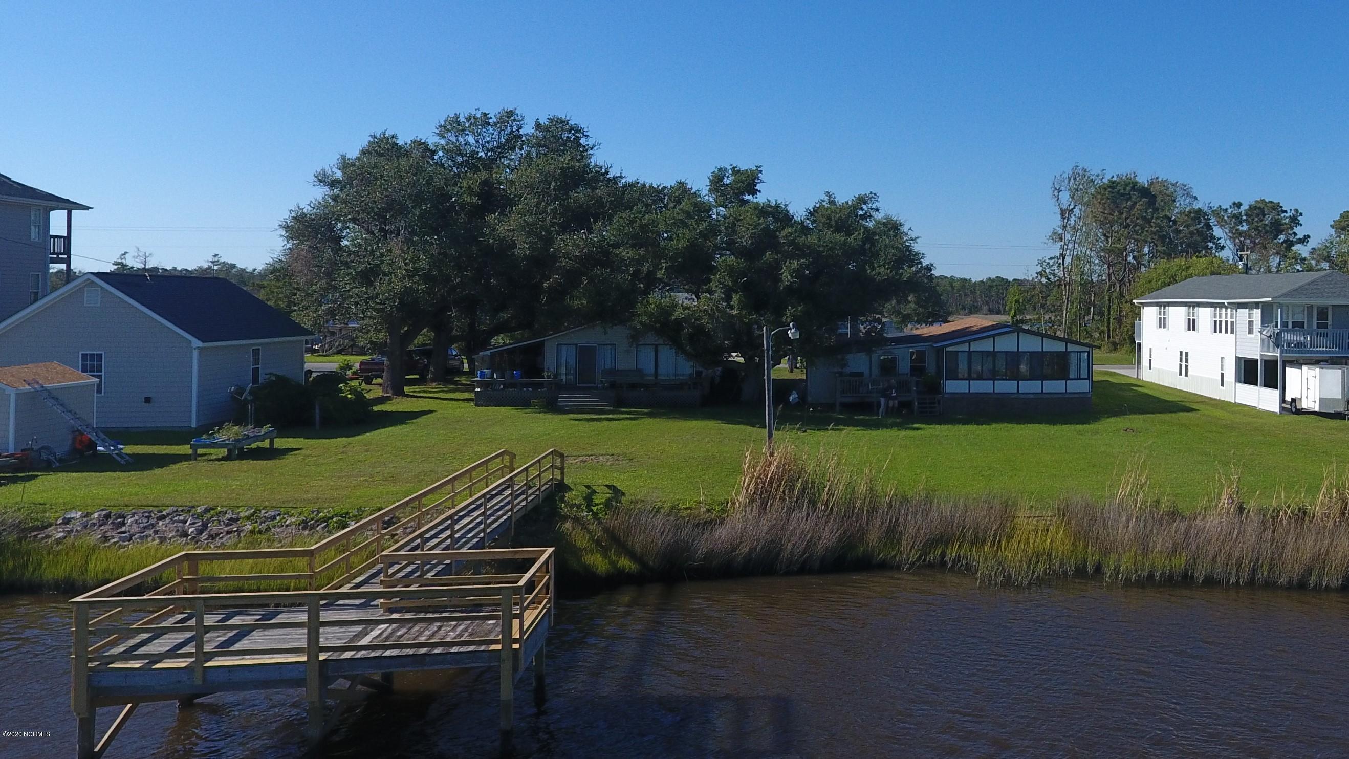 View from water to the property