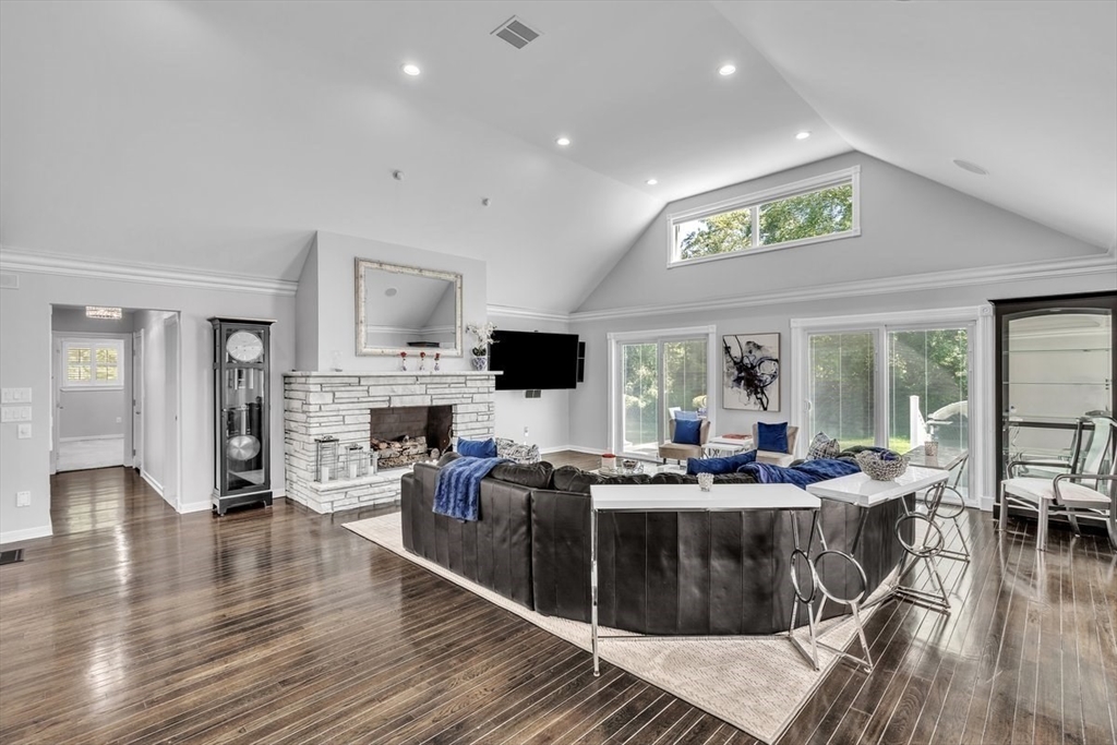 6 Strathmore Road Dartmouth, MA 02747 - Photo 7 of 38 a living room with fireplace furniture and a flat screen tv